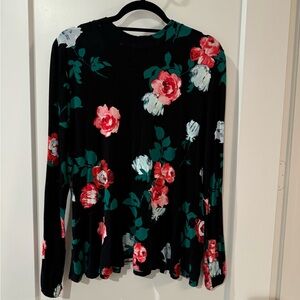 Floral Mock Neck Turtkeneck